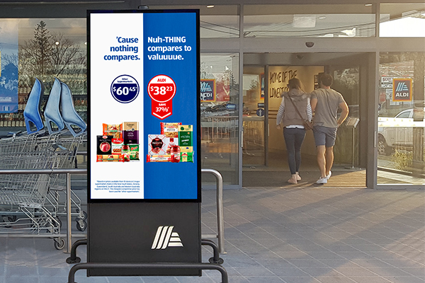 aldi outdoor poster box