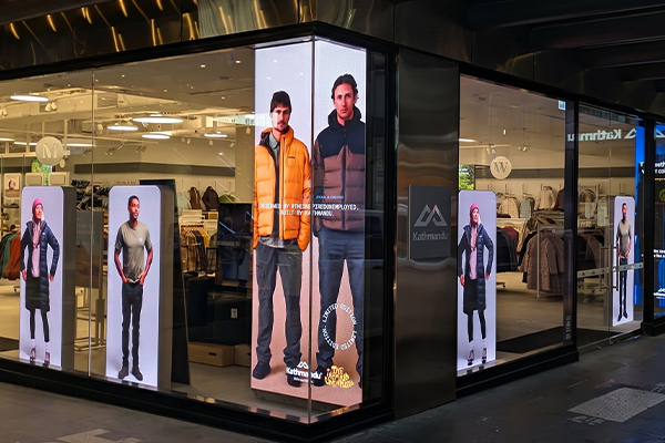 led display on corner
